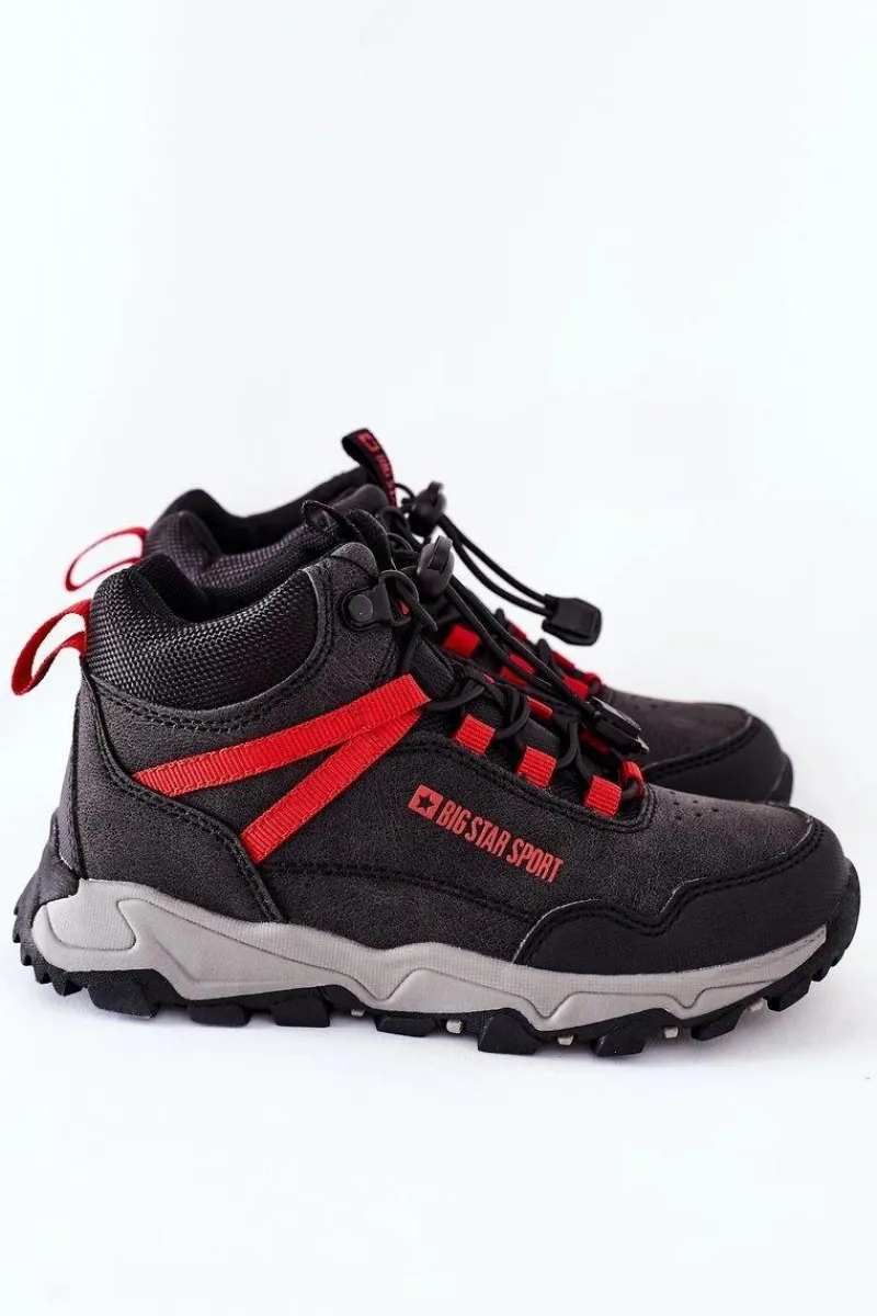 Chłopięce|Chłopięce>Big Star Shoes Dziecięce Buty Trekkingowe Big Star GG374046 Czarne