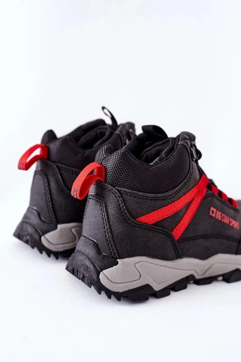 Chłopięce|Chłopięce>Big Star Shoes Dziecięce Buty Trekkingowe Big Star GG374046 Czarne