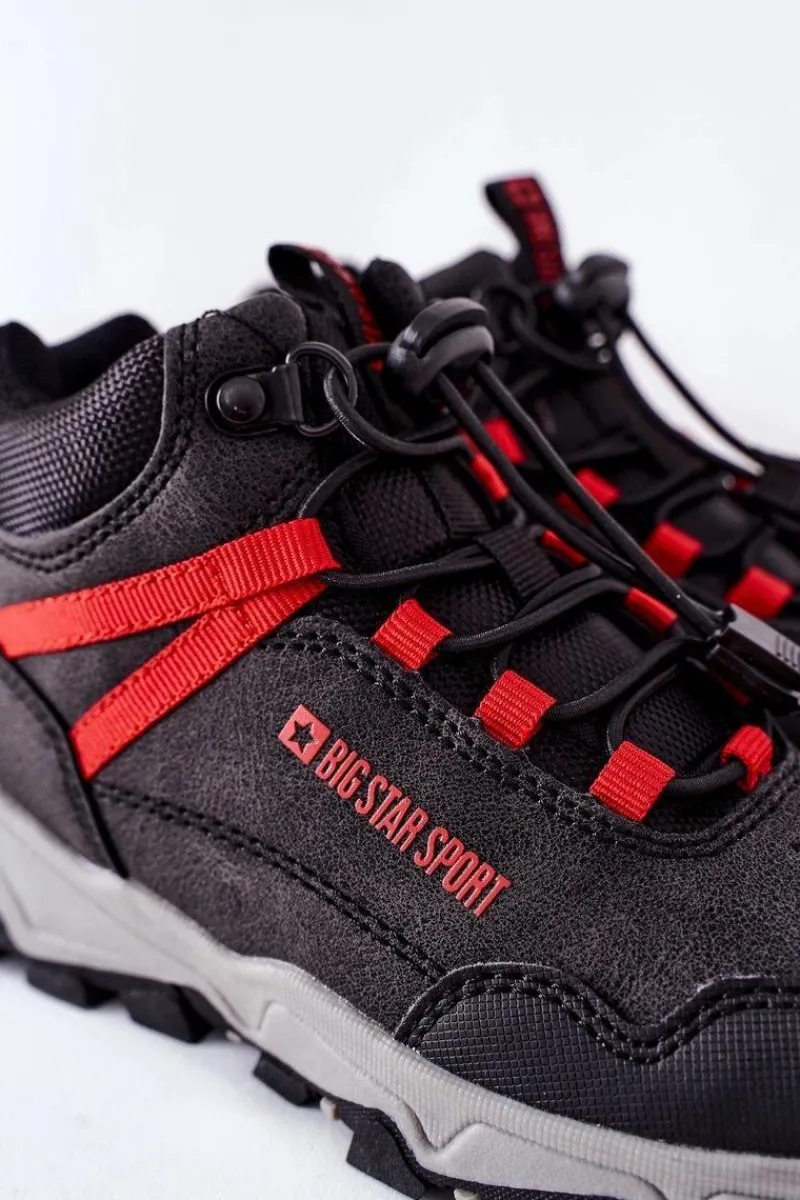 Chłopięce|Chłopięce>Big Star Shoes Dziecięce Buty Trekkingowe Big Star GG374046 Czarne