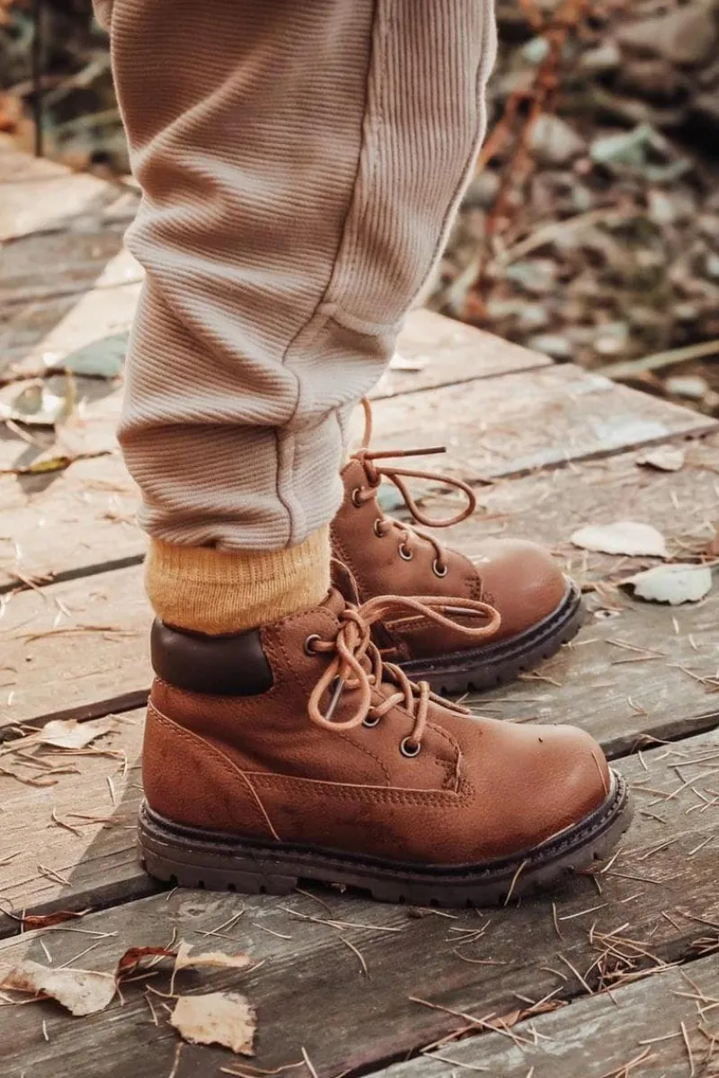 Online Boto Dziecięce chłopięce trapery botki brązowe Moa