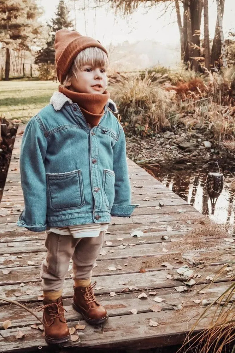 Online Boto Dziecięce chłopięce trapery botki brązowe Moa