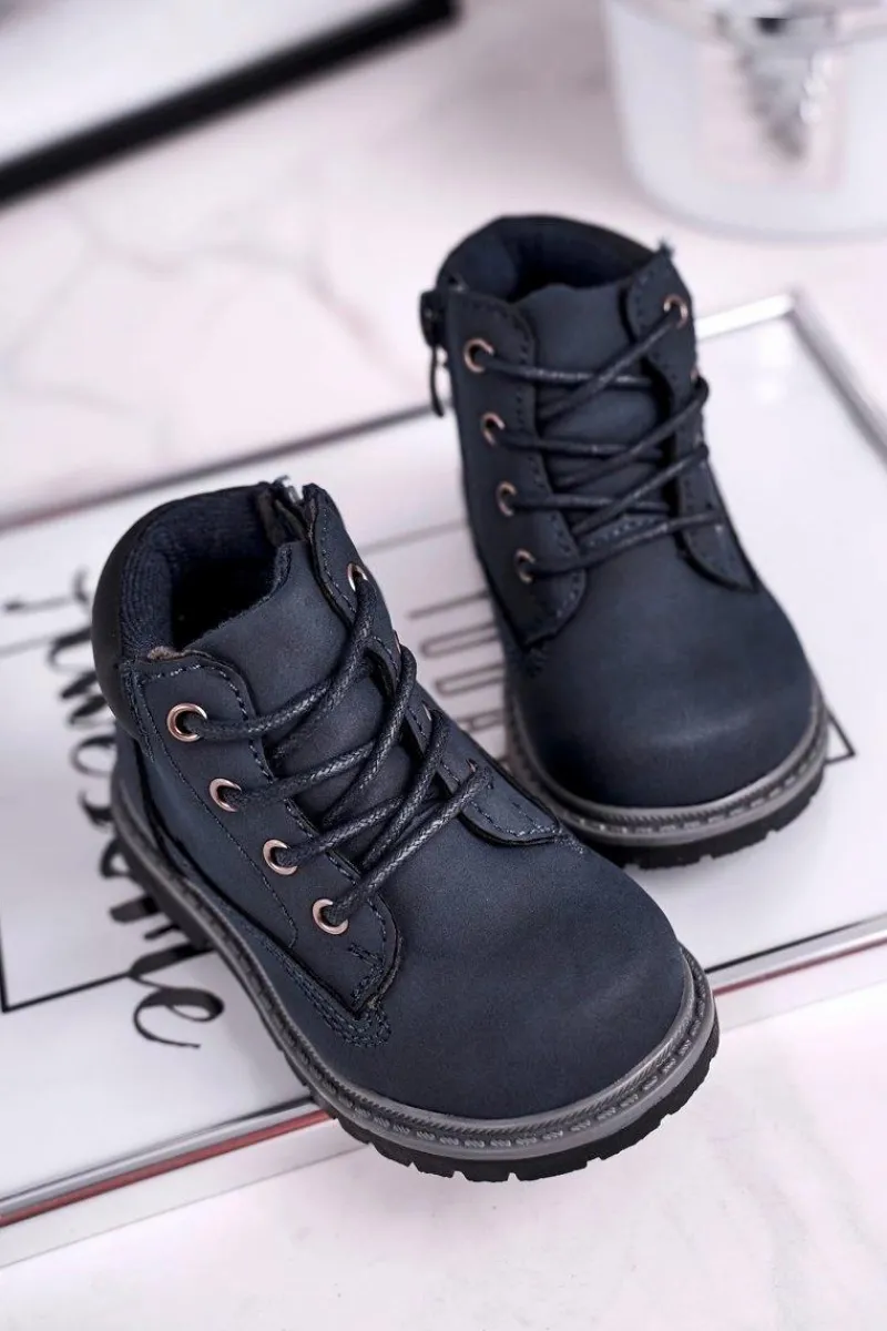 Chłopięce>Boto Dziecięce chłopięce trapery botki granatowe Moa