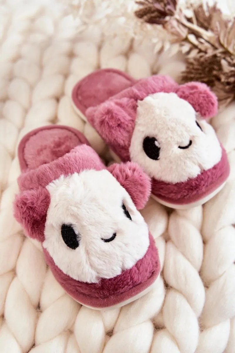 Dziewczęce>Boto Dziecięce Futrzane Wsuwane Papcie Różowe Alize