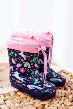 Sale Boto Dziecięce Gumowe Kalosze Granatowe Jednorożec Alemanie