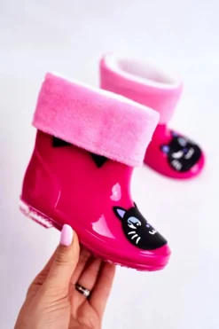 Dziewczęce>Boto Dziecięce Gumowe Kalosze Różowe Cat