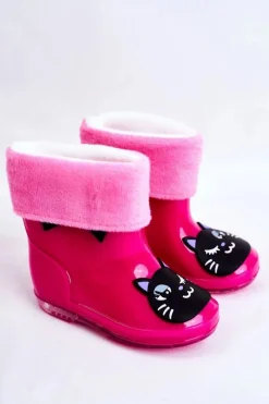 Dziewczęce>Boto Dziecięce Gumowe Kalosze Różowe Cat