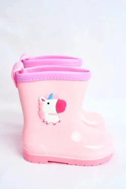 Dziecięce Gumowe Kalosze Różowe Jednorożec Dzieci Dziewczęce