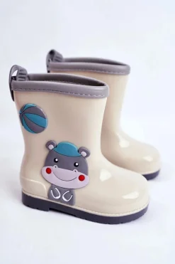 Outlet Boto Dziecięce Gumowe Kalosze Szare Hipo