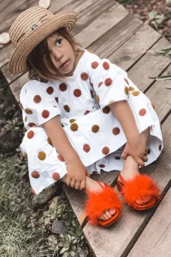 Best Boto Dziecięce Gumowe Klapki Z Futerkiem Czerwone Skylar