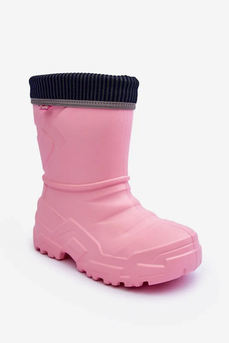 New Dziecięce Kalosze Ocieplane 162Y307 Różowe Dzieci Chłopięce|Dziewczęce