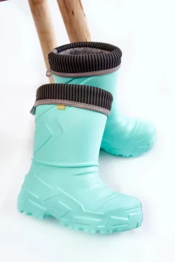 BEFADO Dziecięce Kalosze Ocieplane 162X305 Miętowe