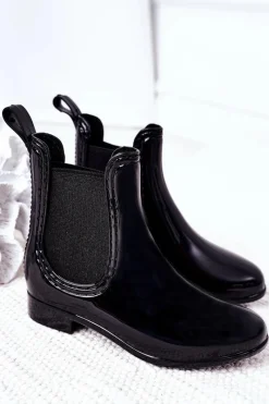 Boto Dziecięce Kalosze Sztyblety Czarne Lily