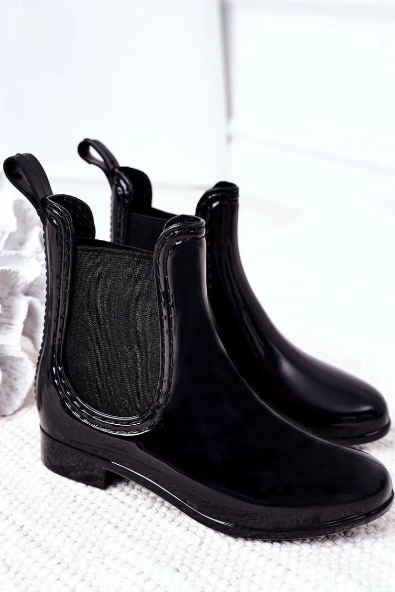 Boto Dziecięce Kalosze Sztyblety Czarne Lily