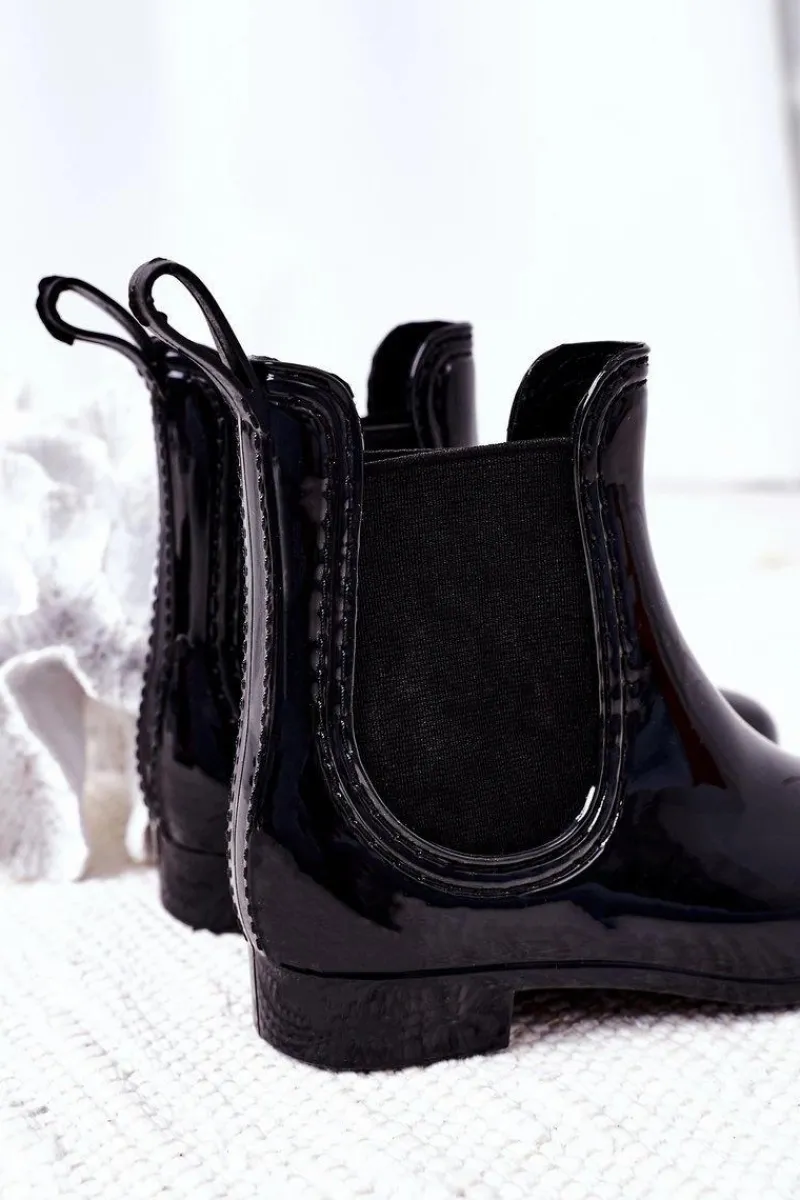 Boto Dziecięce Kalosze Sztyblety Czarne Lily