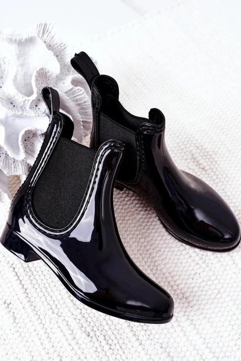 Boto Dziecięce Kalosze Sztyblety Czarne Lily