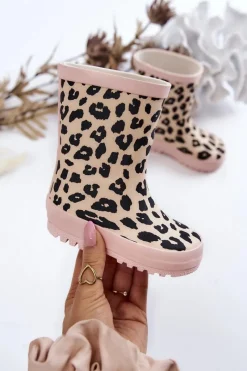 Sale Dziecięce Kalosze W Panterkę Różowe Nanny Dzieci Dziewczęce