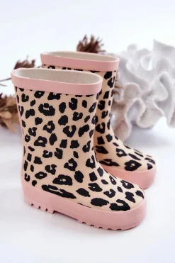 Sale Dziecięce Kalosze W Panterkę Różowe Nanny Dzieci Dziewczęce