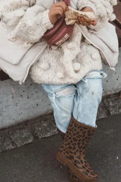 Best Boto Dziecięce Kalosze W Panterkę Brązowe Nanny