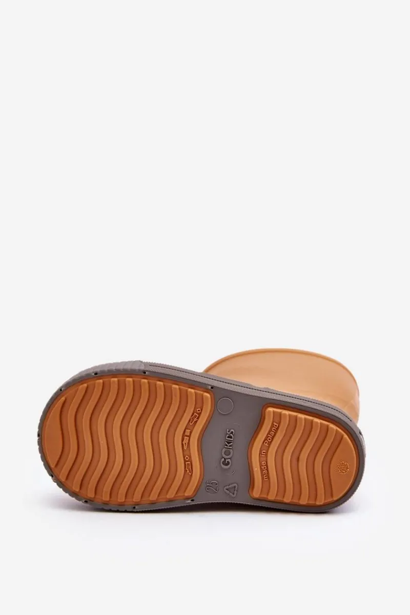 Outlet Dziecięce Kalosze Wave Gokids 979 Pomarańczowe Dzieci Chłopięce|Dziewczęce