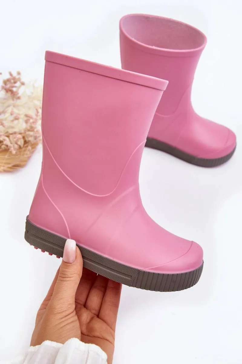 Discount Dziecięce Kalosze Wave Gokids 979 Różowe Dzieci Chłopięce|Dziewczęce