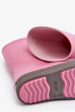 Discount Dziecięce Kalosze Wave Gokids 979 Różowe Dzieci Chłopięce|Dziewczęce