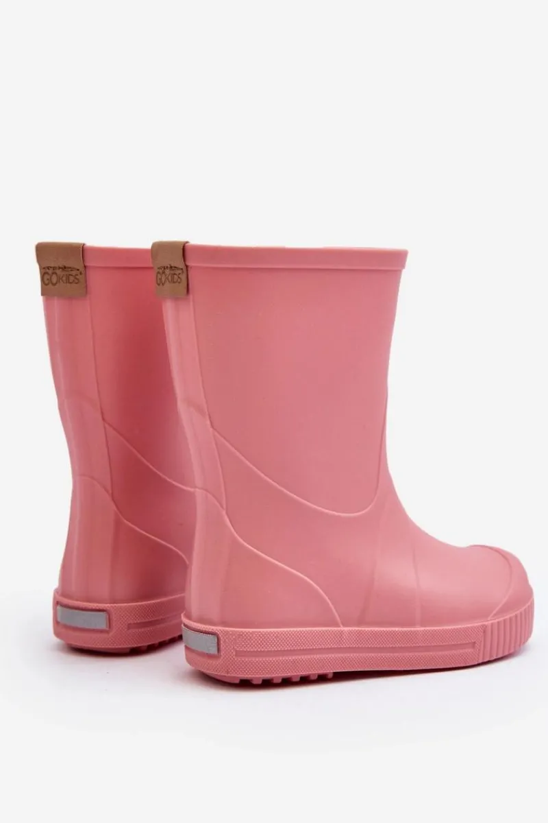 New Dziecięce Kalosze Wave Gokids 979 Różowe Dzieci Chłopięce|Dziewczęce