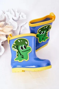 Hot Boto Dziecięce Kalosze Z Krokodylem Niebieskie