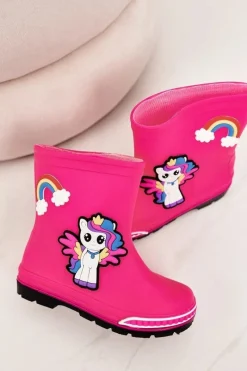 Best Boto Dziecięce Kalosze Z Kucykiem Fuksja