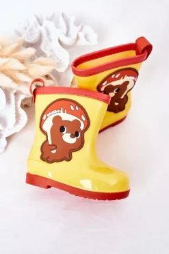 Chłopięce|Dziewczęce>Boto Dziecięce Kalosze Z Misiem Żółte