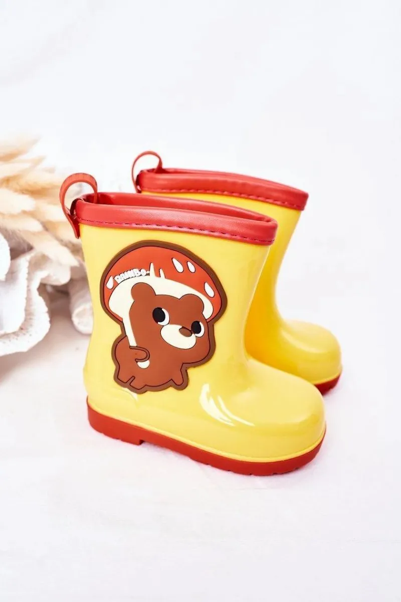 Chłopięce|Dziewczęce>Boto Dziecięce Kalosze Z Misiem Żółte
