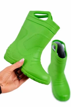 New Dziecięce Kalosze Zielone Wyjmowana Wkładka Stomilki Dzieci Chłopięce|Dziewczęce