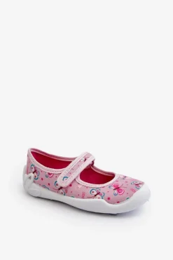 Dziecięce Kapcie Baleriny Motylki 114X523 Różowe Dzieci Dziewczęce|Balerinki Dziecięce