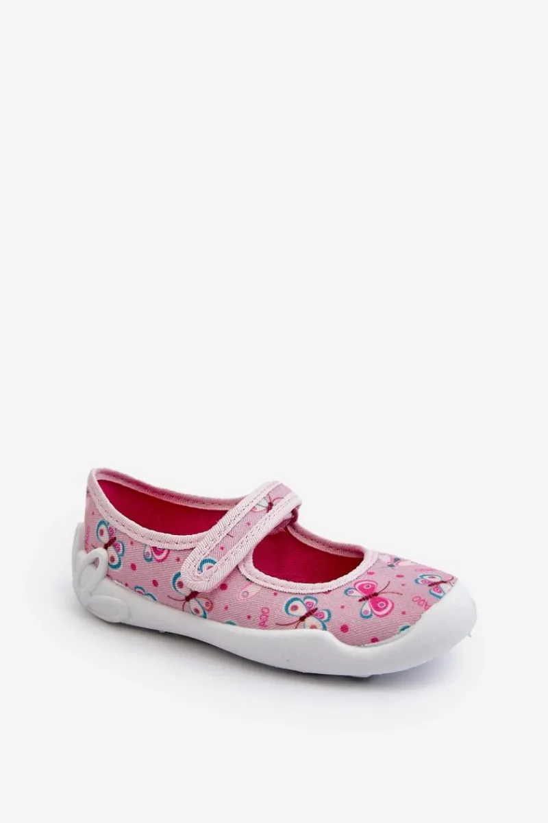 Dziecięce Kapcie Baleriny Motylki 114X523 Różowe Dzieci Dziewczęce|Balerinki Dziecięce