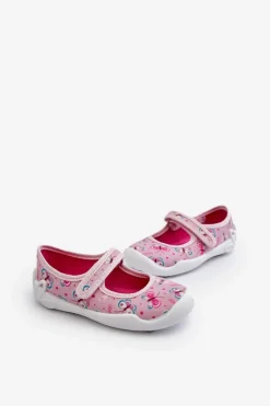 Dziecięce Kapcie Baleriny Motylki 114X523 Różowe Dzieci Dziewczęce|Balerinki Dziecięce