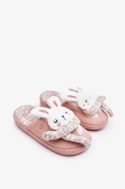 Online Boto Dziecięce Kapcie Na Grubej Podeszwie Króliczki Różowe Dasca