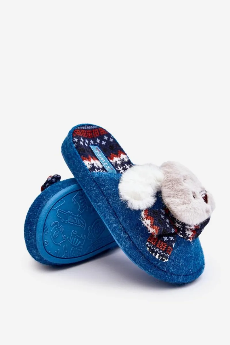 Dziewczęce|Back To School>Boto Dziecięce Kapcie Na Grubej Podeszwie z Misiem e Dasca Niebieski