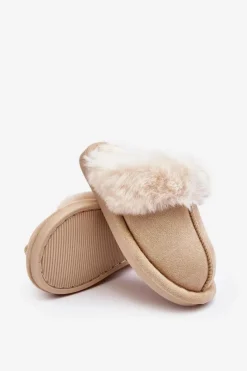 Hot Boto Dziecięce Kapcie Z Futerkiem Beżowe Befana