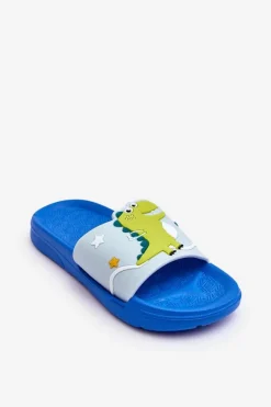 Dziewczęce|Chłopięce>Boto Dziecięce Klapki Dinozaur T-Rex Ciemnoniebieskie Bernis