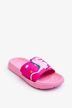 Boto Dziecięce Klapki Dinozaur T-Rex Różowe Bernis