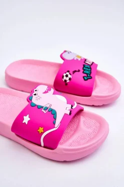 Boto Dziecięce Klapki Dinozaur T-Rex Różowe Bernis