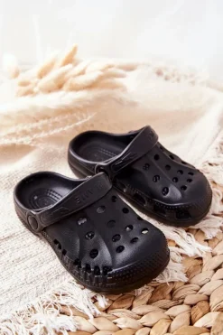 Hot Boto Dziecięce Klapki Domowe Czarne Kroksy