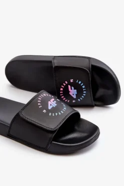 4F Dziecięce Klapki JMM00FFLIF042-20S Czarne