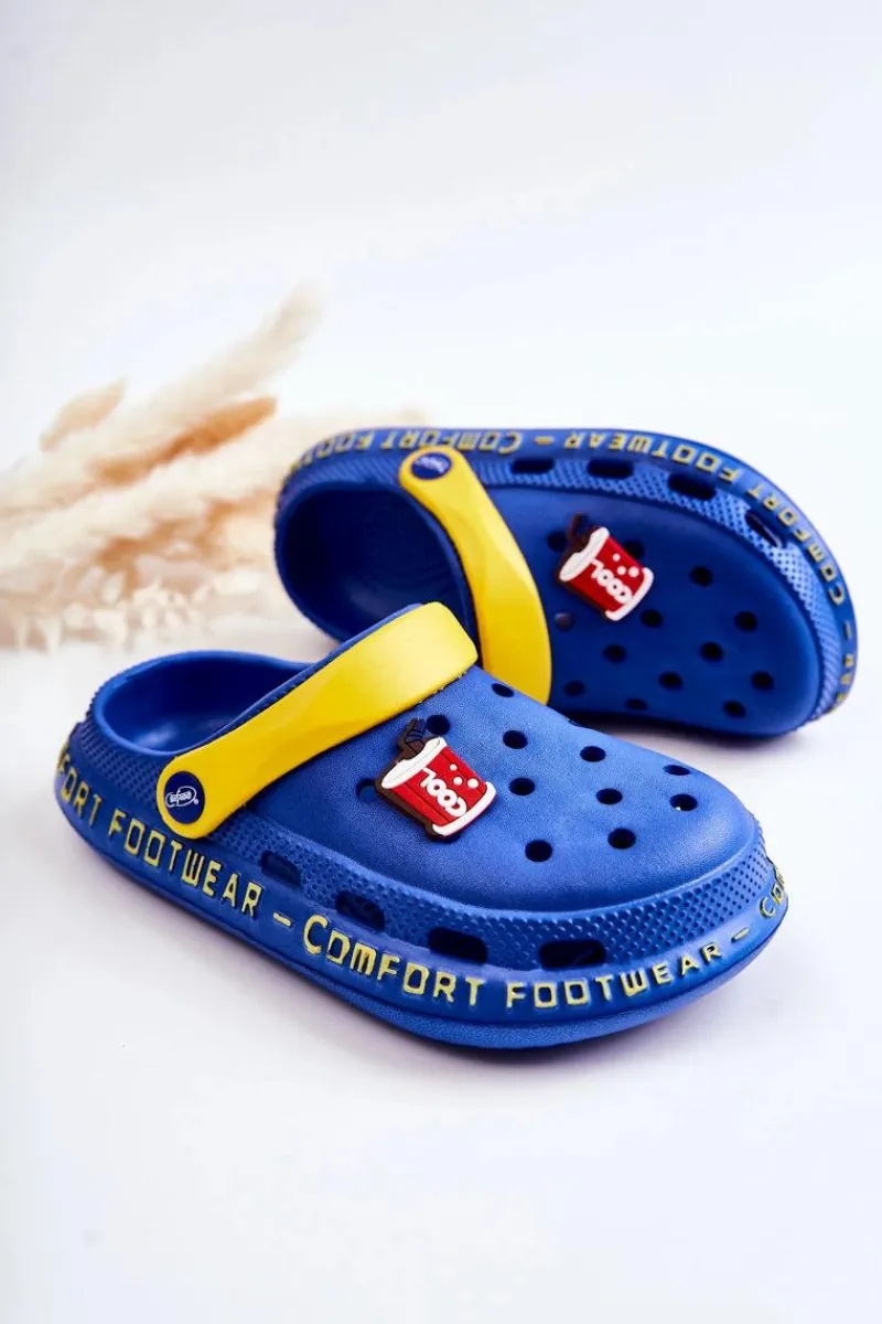 Discount BEFADO Dziecięce Klapki Kroksy Cola 159Y101 Ciemnoniebieskie