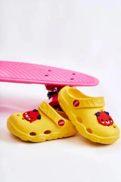 Sale Dziecięce Klapki Kroksy Miś 159X107 Żółte Dzieci Chłopięce|Dziewczęce