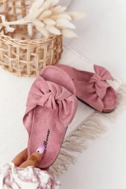 New Dziecięce Klapki Na Korku Pudrowy Róż Little Wendy Dzieci Dziewczęce