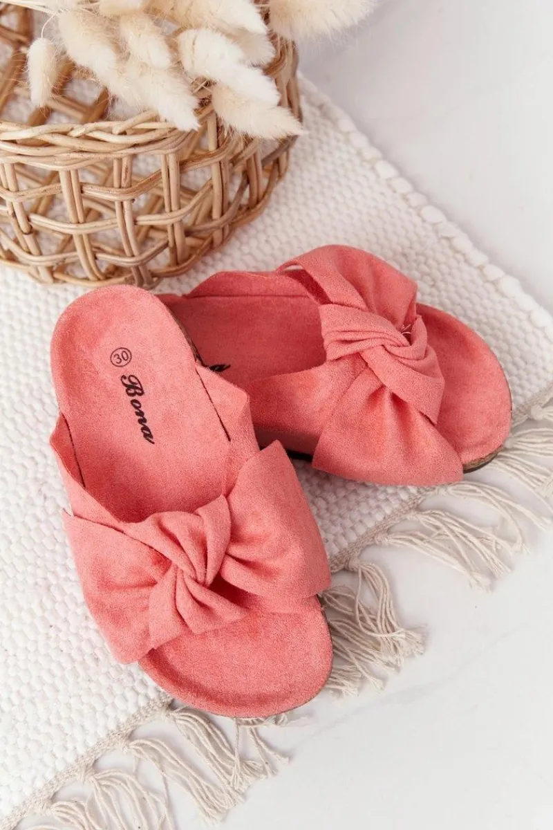 Dziewczęce>Boto Dziecięce Klapki Na Korku Koralowe Little Wendy