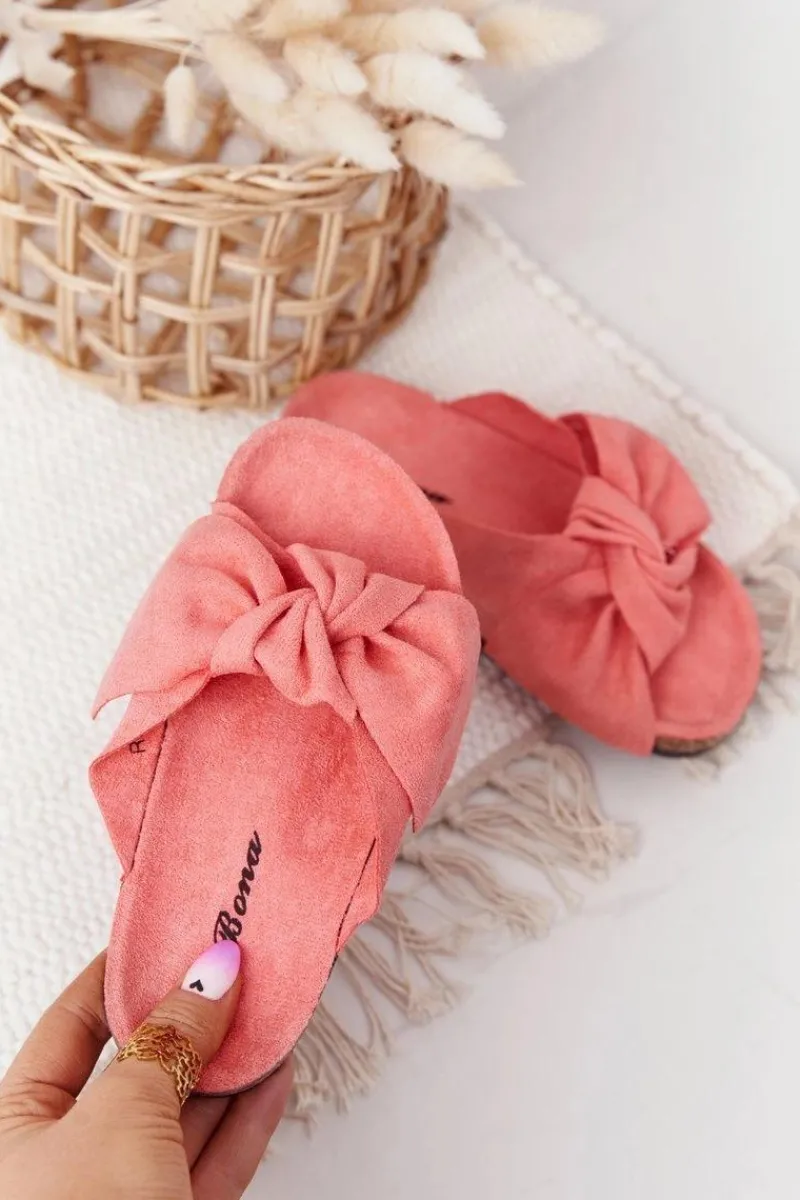 Dziewczęce>Boto Dziecięce Klapki Na Korku Koralowe Little Wendy