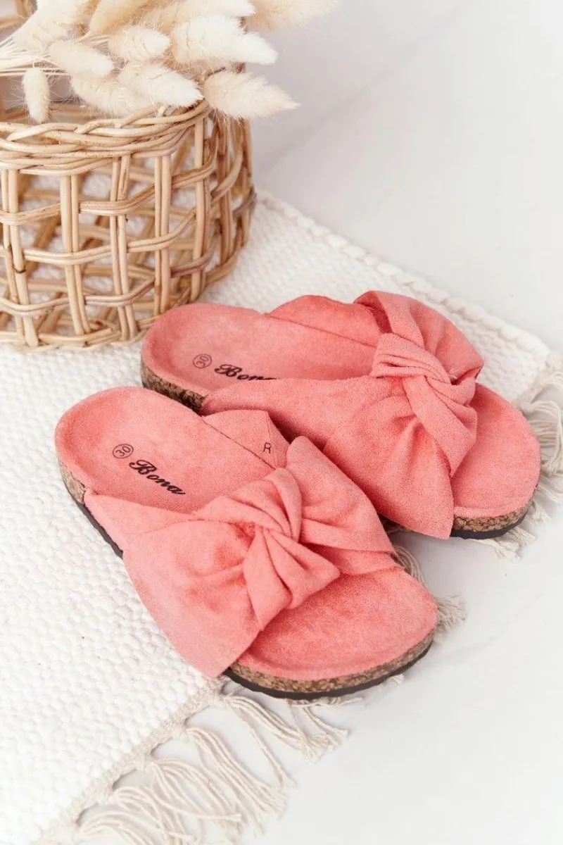 Dziewczęce>Boto Dziecięce Klapki Na Korku Koralowe Little Wendy