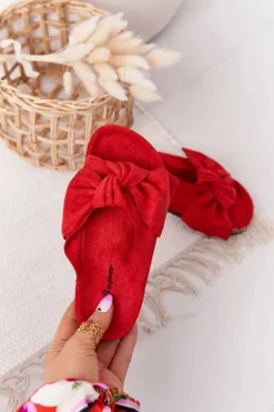 Clearance Boto Dziecięce Klapki Na Korku Czerwone Little Wendy