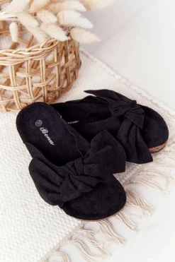 Best Boto Dziecięce Klapki Na Korku Czarne Little Wendy